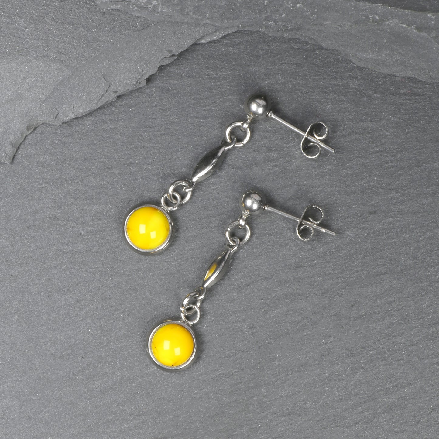 6mm Simple Drop Earrings - Buttercup
